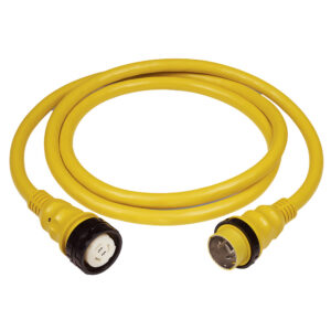 Marinco 50AMP 125/250V Shore Power Cable - 12' - Yellow 6 99408XL
