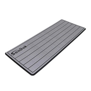 SeaDek 14” x 36" 20mm Dual Density Small Teak Helm Pad w/SeaDek Logo - Brushed Texture - Gray/Black (355.6mm x 914.4mm x 20mm) 6 104001XL