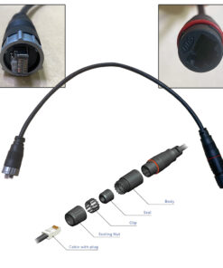 Furuno RJ45 to HUB102 Cable 0.5M Waterproof RJ45 (M) to RJ45 Adapter