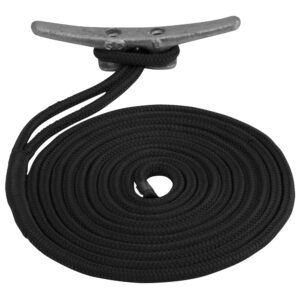 Sea-Dog Double Braided Nylon Dock Line - 3/4" x 30' - Black 7 77351XL