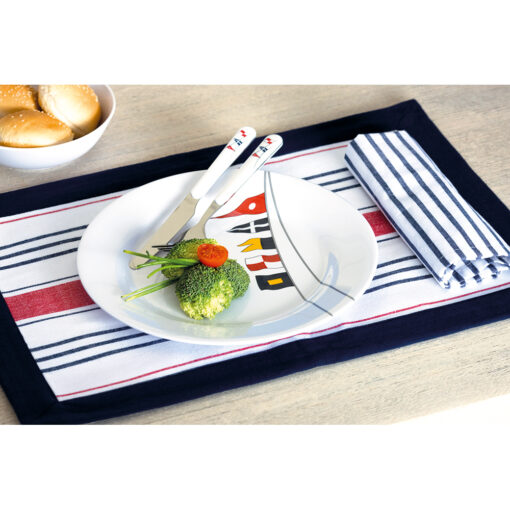 Marine Business Melamine Non-Slip, Flat, Round Dinner Plate - REGATA - 10" Set of 6 - Image 2