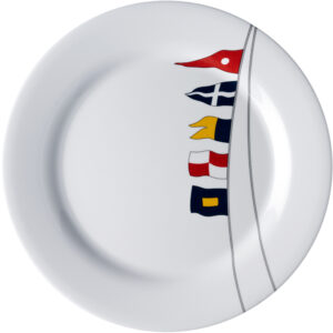 Marine Business Melamine Non-Slip, Flat, Round Dinner Plate - REGATA - 10" Set of 6 8 89590XL