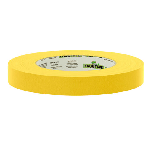 FrogTape CP 225 Medium-High Adhesion Masking Tape - 18MM x 55M x 12-Pack - Gold - Rated f/225°F - Image 2