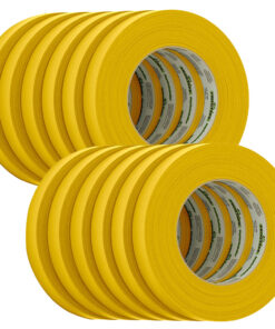 FrogTape CP 225 Medium-High Adhesion Masking Tape - 18MM x 55M x 12-Pack - Gold - Rated f/225°F