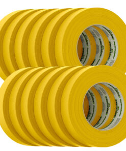 FrogTape CP 225 Medium-High Adhesion Masking Tape - 24MM x 55M x 12-Pack - Gold - Rated f/225°F