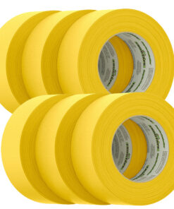 FrogTape CP 225 Medium-High Adhesion Masking Tape - 48MM x 55M x 6-Pack - Gold - Rated f/225°F