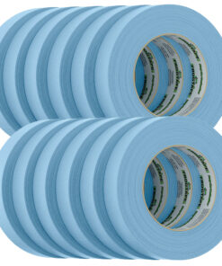 FrogTape CP 250 Medium-High Adhesion Masking Tape - 24MM x 55M x 12-Pack - Light Blue - Rated f/250°F