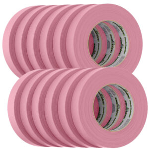 FrogTape CP 325 Medium-High Adhesion Masking Tape - 24MM x 55M x 12-Pack - Pink - Rated f/325°F 8 105767XL