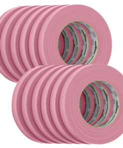 FrogTape CP 325 Medium-High Adhesion Masking Tape - 18MM x 55M x 12-Pack - Pink - Rated f/325°F