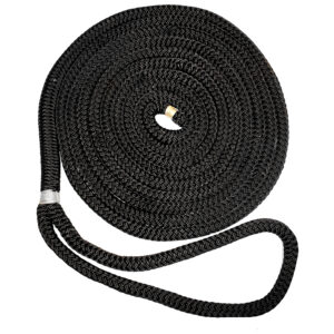 New England Ropes 5/8" Double Braid Dock Line - Black - 25' 6 76580XL