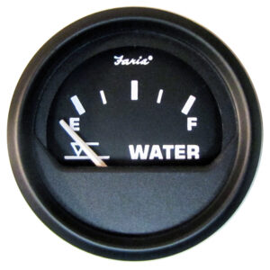Faria Euro Black 2" Tank Level Gauge - Potable Water 6 80157XL