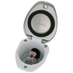 Scandvik Recessed T-Handle Mixing Valve - SS w/White Cup 6 100159XL