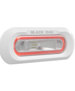 Black Oak Low Pro™ Marine Spreader Light - Flush Mount - White Housing - Red LED