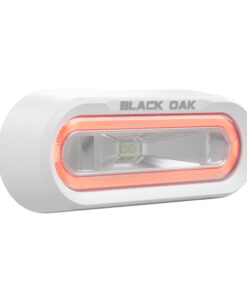 Black Oak Low Pro™ Off Road Spreader Light - Bracket Mount - White Housing - Red LED
