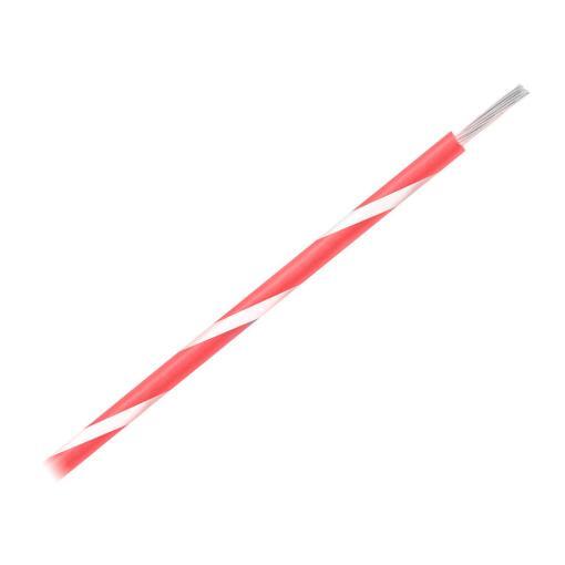 Pacer 14 AWG Gauge Striped Marine Wire 500' Spool - Red w/White Stripe