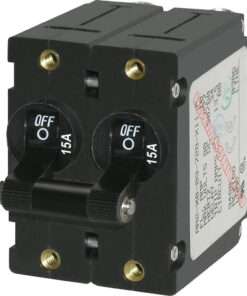 Blue Sea 7234 A-Series Double Pole Toggle - 15A - Black