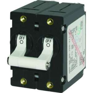 Blue Sea 7260 A-Series Double Pole Toggle - 20AMP - White 7 14603XL