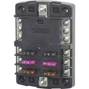 Blue Sea 5030 ST Blade Fuse Block w/o Cover - 6 Circuit w/Negative Bus 7 20431XL