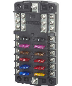 Blue Sea 5031 ST Blade Fuse Block w/o Cover - 12 Circuit w/Negative Bus