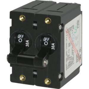 Blue Sea 7237 A-Series Double Pole Toggle - 30A - Black 7 20586XL