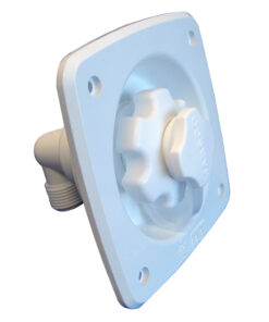 Jabsco Flush Mount Water Pressure Regulator 45psi - White