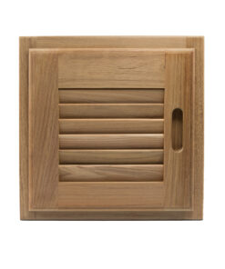 Whitecap Teak Louvered Door & Frame - Right Hand - 12" x 12"