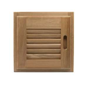 Whitecap Teak Louvered Door & Frame - Right Hand - 12" x 12" 6 50660XL