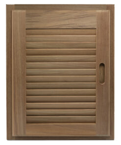 Whitecap Teak Louvered Door & Frame - Right Hand - 15" x 20"
