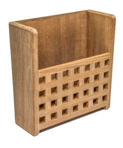 Whitecap Teak Grate Front Magazine Rack