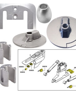 Tecnoseal Anode Kit w/Hardware - Mercury Bravo 3 2004-Present - Magnesium