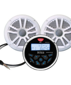 Boss Audio MCKGB350W.6 Marine Stereo & 6.5" Speaker Kit - White