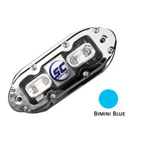 Shadow-Caster SCM-4 LED Underwater Light w/20' Cable - 316 SS Housing - Bimini Blue 6 62513XL