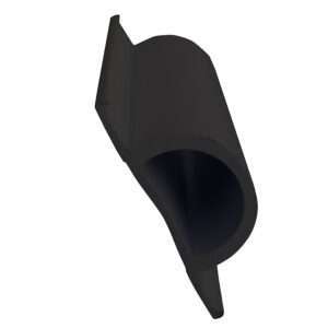 Dock Edge Standard "D" PVC Profile - 16' Roll - Black 6 64089XL