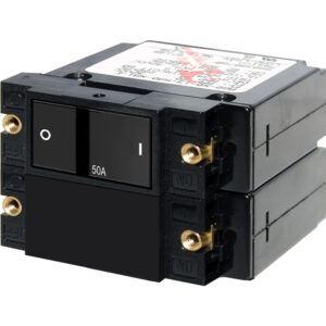 Blue Sea 7417 A-Series Flat Rocker Circuit Breaker - Double Pole - 50A 7 65279XL