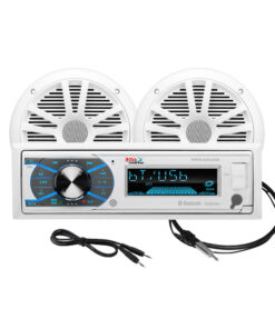 Boss Audio MCK632WB.6 Marine Stereo & 6.5" Speaker Kit - White