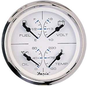 Faria Chesapeake White SS 4" Multifunction Gauge 6 70097XL