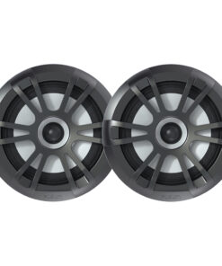 Fusion EL-FL651SPG EL Series Full Range Shallow Mount Marine Grey Speakers - 6.5" w/ LED Lights