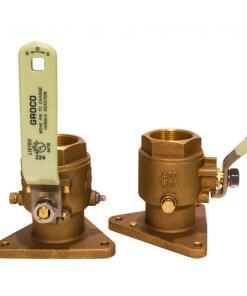 GROCO 3/4" Bronze Tri-Flanged Ball Valve/Seacock