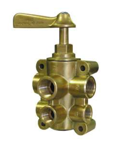 GROCO 6-Port NPT Bronze Fuel Valve 1/2" Main - 3/8" Return