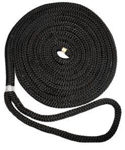 New England Ropes 5/8" Double Braid Dock Line - Black - 15'