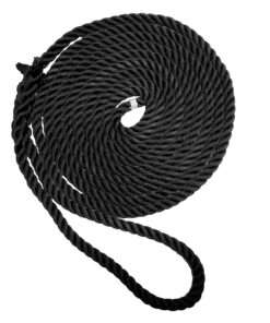 New England Ropes 5/8" Premium 3-Strand Dock Line - Black - 50'