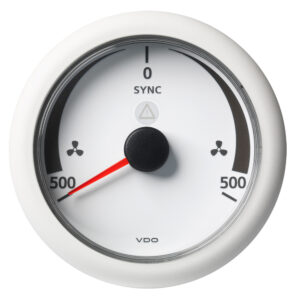 Veratron 3-3/8" (85MM) ViewLine Synchronizer -500/+500 RPM - 8 to 32V - White Dial & Bezel 6 81582XL