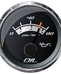 Faria Platinum 2" Oil Pressure Gauge - 80 PSI