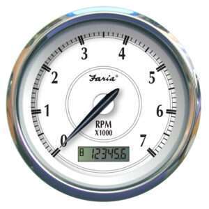 Faria Newport SS 4" Tachometer w/Hourmeter f/Gas Outboard - 7000 RPM 6 87955XL