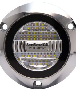 Lumitec SeablazeX2 Underwater Light Dual Color White Blue Polished Housing