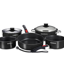 Magma Nestable 10 Piece Induction Non-Stick Enamel Finish Cookware Set - Jet Black