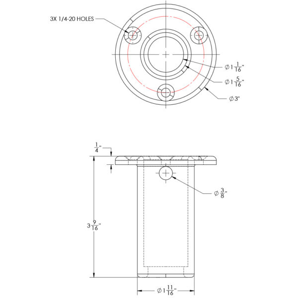 TACO Receiver w/Backing Plate f/Come On Board Handle - Image 2