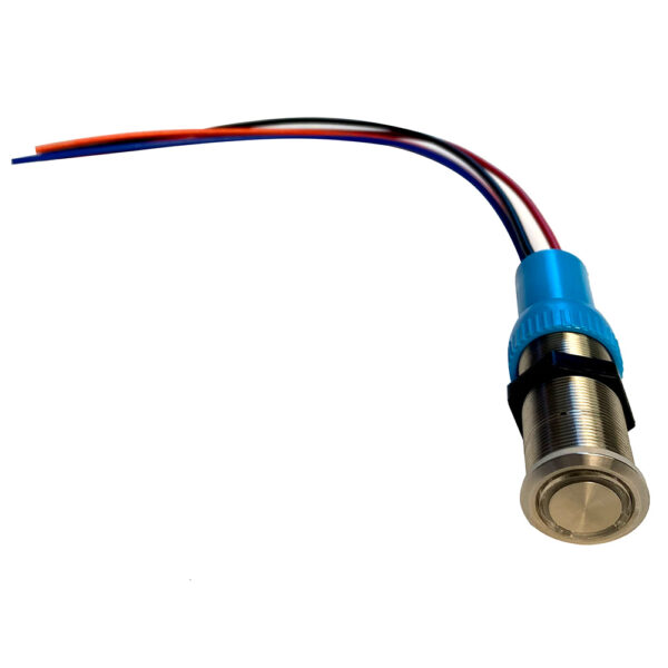 Bluewater 22mm Push Button Switch - Nav/Anc Contact - Blue/Green/Red LED - 1' Lead - Image 2