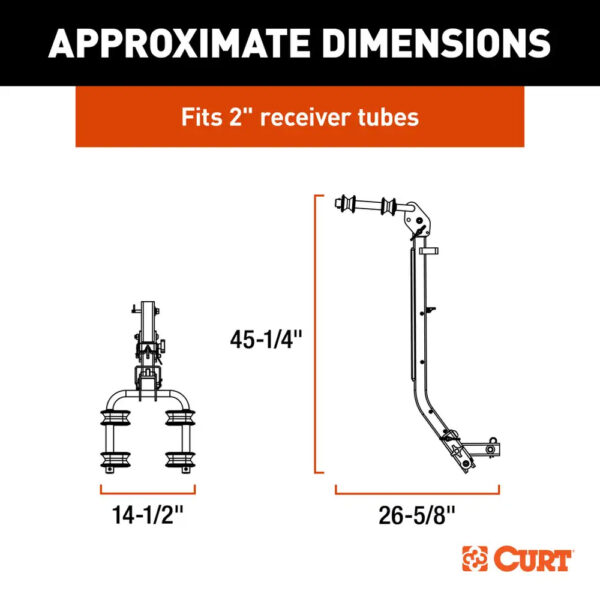 CURT ActiveLink SE Series Bike Rack - 2 Bikes Up to 90 lbs - Image 2