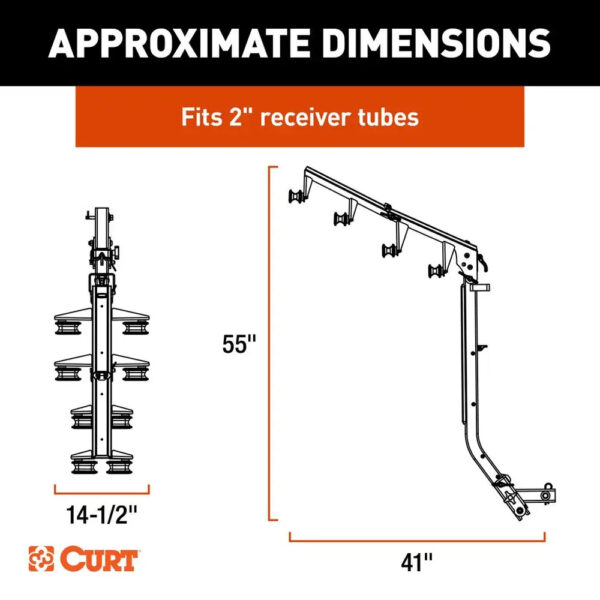 CURT ActiveLink Ultra Series Bike Rack - 4 Bikes Up to 180 lbs - Image 2